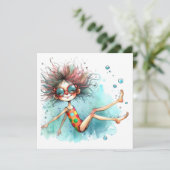 Pool Party, etc. Einladung (Stehend Vorderseite)