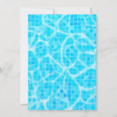 Pool Party Flamingo Geburtstag Einladung (Rückseite)