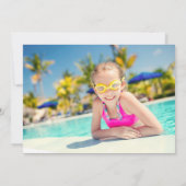 Pool Party Floatie Geburtstag Foto Einladung (Rückseite)