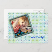 Pool Party Foto Einladung (Vorne/Hinten)