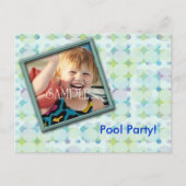 Pool Party Foto Einladung (Vorderseite)