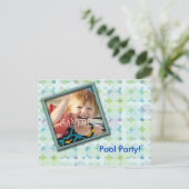 Pool Party Foto Einladung (Stehend Vorderseite)