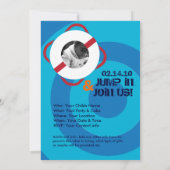 Pool Party Foto Einladung Postkarte (Rückseite)