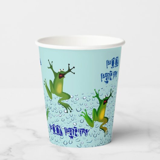 Pool Party Frogs Pappbecher (Rückseite)