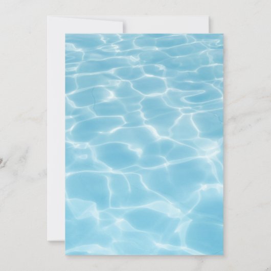 Pool Party fun Summer Birthday Einladung (Rückseite)