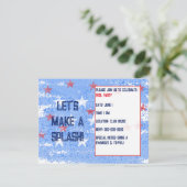 Pool Party für Sommer, Urlaub oder Geburtstag Einladung (Stehend Vorderseite)