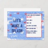 Pool Party für Sommer, Urlaub oder Geburtstag Einladung (Vorne/Hinten)