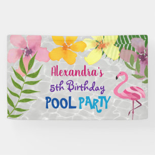 Pool Party Geburtstag Banner