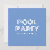 Pool Party Geburtstag Einladung (Rückseite)