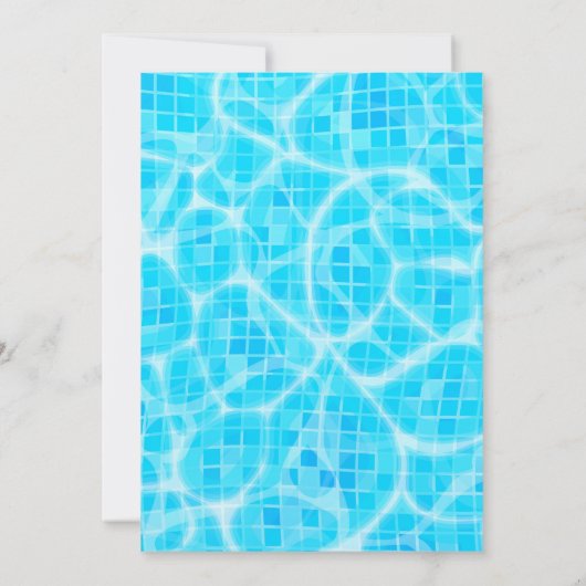 Pool Party Geburtstag Einladung (Rückseite)