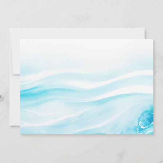 Pool Party Geburtstag Foto Einladung (Rückseite)