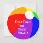 Pool-Party-Geburtstag laden ein Einladung (Rückseite)