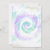 Pool Party Geburtstag Lila Gefärbte Krawatte Pool Einladung (Rückseite)