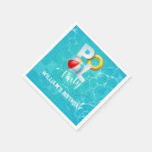 Pool Party Geburtstag Napkins Serviette (Ecke)