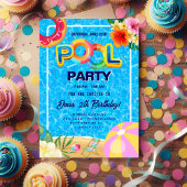 Pool-Party | Geburtstag schwimmen Einladung