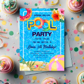 Pool-Party | Geburtstag schwimmen Einladung