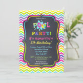 Pool-Party-Geburtstags-Einladungen Einladung (Stehend Vorderseite)