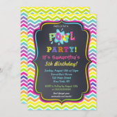 Pool-Party-Geburtstags-Einladungen Einladung (Vorne/Hinten)