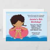 Pool-Party-Geburtstags-Party Einladung (Vorne/Hinten)