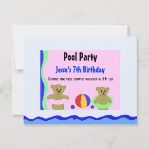 Pool Party Geburtstagseinladung Einladung