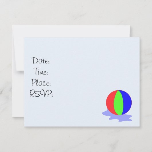 Pool Party Geburtstagseinladung Einladung (Rückseite)