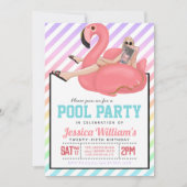 Pool Party Geburtstagseinladung Einladung (Vorderseite)