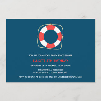 Pool Party Geburtstagseinladung Einladung