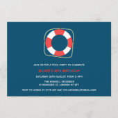 Pool Party Geburtstagseinladung Einladung (Vorderseite)