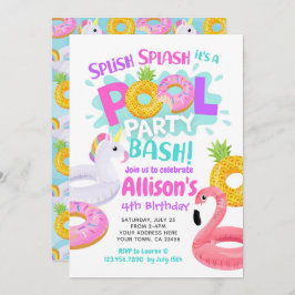 Pool Party Geburtstagseinladung Einladung