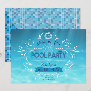 Pool Party Geburtstagseinladung Einladung