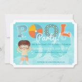Pool Party Geburtstagseinladung Einladung (Vorderseite)