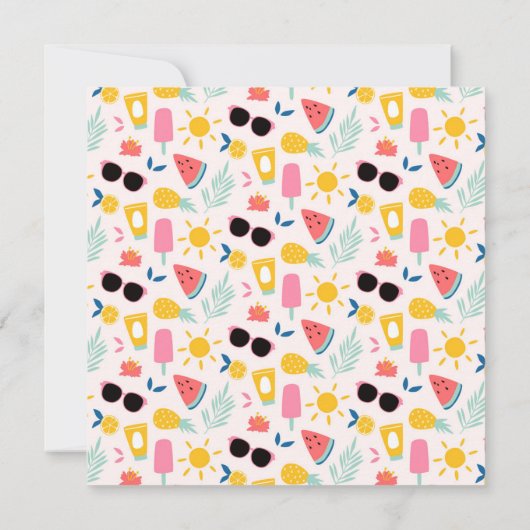 Pool Party Geburtstagseinladung Einladung (Rückseite)