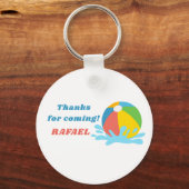 Pool Party Geburtstagsfavoriten Schlüsselanhänger (Rückseite)