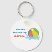 Pool Party Geburtstagsfavoriten Schlüsselanhänger (Rückseite)