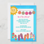 Pool Party Geburtstagsfeier Einladungen (Vorderseite)