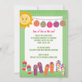 Pool Party Geburtstagsfeier Einladungen (Vorderseite)