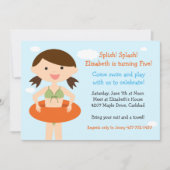 Pool Party Geburtstagsparty Einladung (Vorderseite)