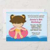 Pool Party Geburtstagsparty Einladung (Vorderseite)