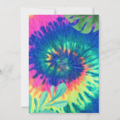 Pool Party Gefärbte Krawatte Einladung Pool Geburt (Rückseite)