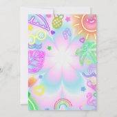 Pool Party gefärbte Krawatte Geburtstag Einladung  (Rückseite)