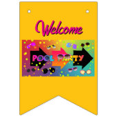 Pool Party Gelb Wimpelkette (Zweite Fahne)