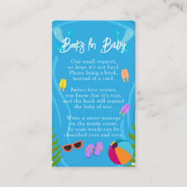Pool Party Gender Neutral Books for Baby Shower Begleitkarte