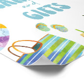 Pool Party Geschenke Unterzeichnung Poster (Ecke)