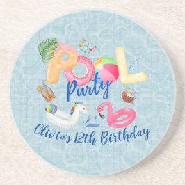 Pool-Party Getränkeuntersetzer