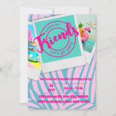 Pool Party Girl, Rosa Geburtstagsparty Einladung (Vorderseite)