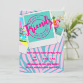 Pool Party Girl, Rosa Geburtstagsparty Einladung (Stehend Vorderseite)