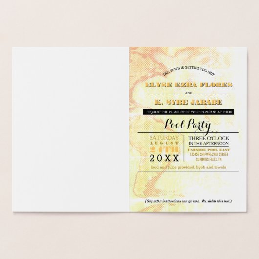 Pool Party Gold Foil Passport Folienkarte (Innenseite)