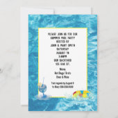 Pool Party Golden Retriever Einladung (Rückseite)