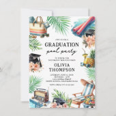 Pool Party Graduation Einladung (Vorderseite)