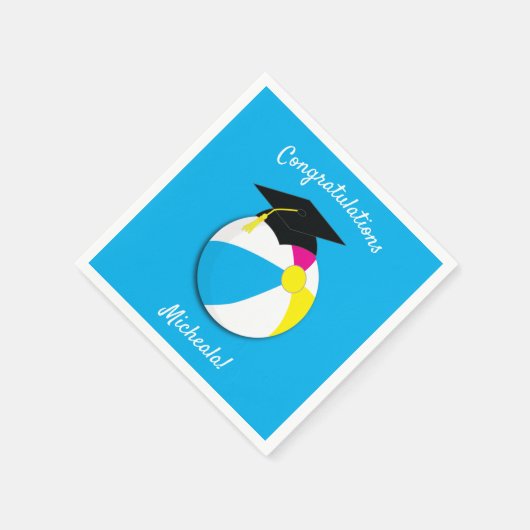 Pool Party Graduation Party Serviette (Ecke)